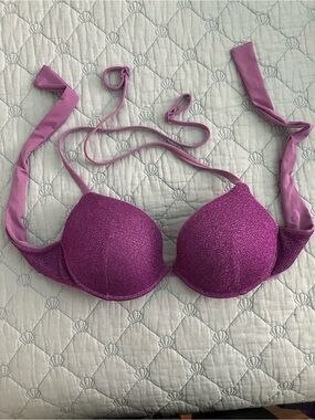 Calzedonia Cobey Shimmery Bikini Top - Purple